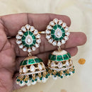 Jewel Addiction Designer Polki Kundan Stone And Beads Jhumki Earrings