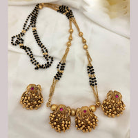 Jewel Addiction Pota Stone And Pearl Designer Elephant Motif Mangalsutra