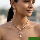 Jewel Addiction Classic Polki Kundan Stone And Pearl Necklace Set