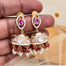 Jewel Addiction Ethnic Polki Kundan Stone And Pearl Designer Jhumki Earrings