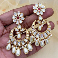 Jewel Addiction Designer Polki kundan Stone And Beads Dangler Earrings