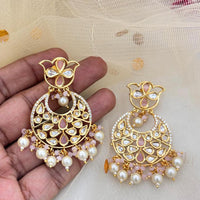 Jewel Addiction Designer Polki kundan Stone And Beads Dangler Earrings