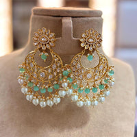Jewel Addiction Designer Polki kundan Stone And Beads Dangler Earrings