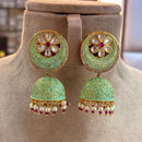 Jewel Addiction Ethnic Polki Kundan Stone And Pearl Meenakari Jhumki Earrings
