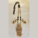 Jewel Addiction Pota Stone And Pearl Designer Black Beads Mangalsutra