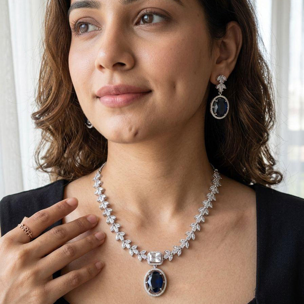 Jewel Addiction Classic American Diamond Necklace Set