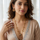 Jewel Addiction Premium Pota Stone And Pearl Necklace Set