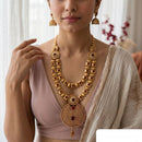 Jewel Addiction Traditional Pota Stone Long Necklace Set