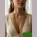 Jewel Addiction Traditional Pota Stone And Beads Long Necklace Set