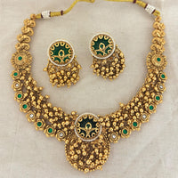 Jewel Addiction Premium Pota Stone And Pearl Necklace Set