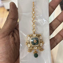 Jewel Addiction Graceful Pota Stone And Pearl Maangtikka 