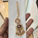 Jewel Addiction Graceful Pota Stone And Pearl Maangtikka