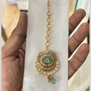 Jewel Addiction Graceful Pota Stone And Pearl Maangtikka