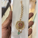 Jewel Addiction Graceful Pota Stone And Pearl Maangtikka