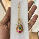 Jewel Addiction Graceful Pota Stone And Pearl Maangtikka 