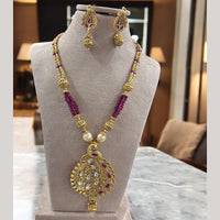 Jewel Addiction Traditional Pota Stone And Beads Long Necklace Set