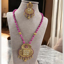 Jewel Addiction Traditional Pota Stone And Beads Long Necklace Set