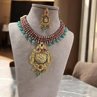 Jewel Addiction Traditional Pota Stone And Beads Necklace Set