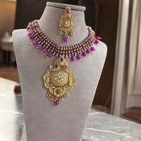 Jewel Addiction Traditional Pota Stone And Beads Necklace Set