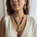 Jewel Addiction Stunning Pota Stone And Pearl Designer Jewellery Set