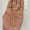 Jewel Addiction Traditional Pota Stone And Pearl Necklace Set