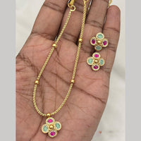 Jewel Addiction Traditional Pota Stone And Pearl Necklace Set