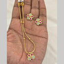 Jewel Addiction Traditional Pota Stone And Pearl Necklace Set