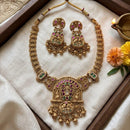 Jewel Addiction Traditional Pota Stone And Pearl Necklace Set
