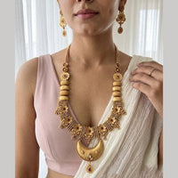 Jewel Addiction Traditional Pota Stone Long Necklace Set