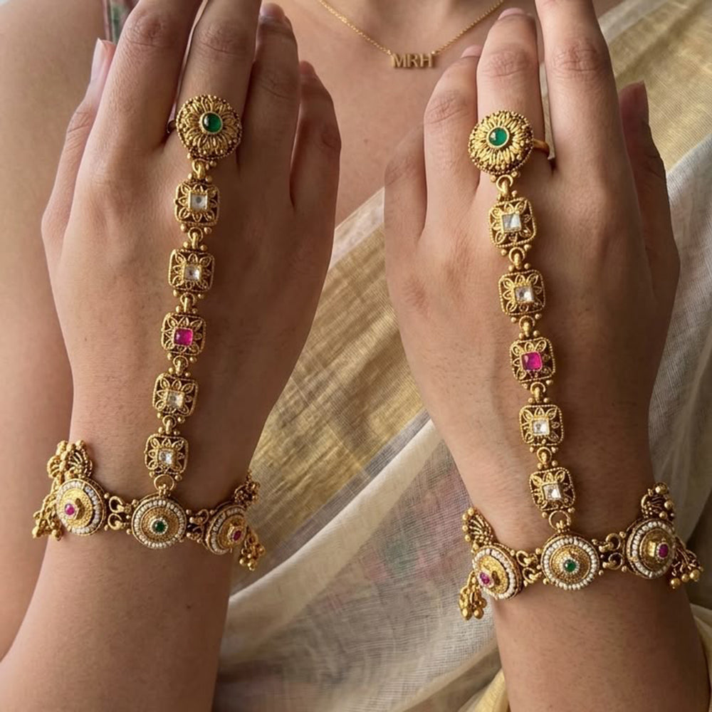 Jewel Addiction Premium Pota Stone And Pearl Hath Panja