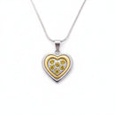 Urthn Heart Shape Austrian Stone Chain Pendant (Pack Of 6)