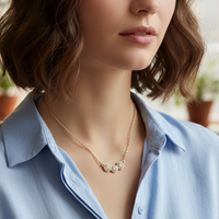 Darshana Jewels Rose Gold Plated Austrian Stone Chain Pendant