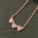 Darshana Jewels Rose Gold Plated Heart Shape  Auatrian Stone Chain Pendant