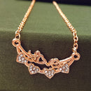 Darshana Jewels Rose Gold Plated Heart Shape  Auatrian Stone Chain Pendant