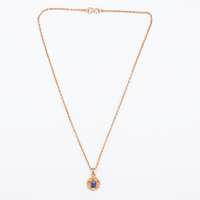 Urthn Crystal Stone Chain Pendant For Women/ Girls(Pack of 12)