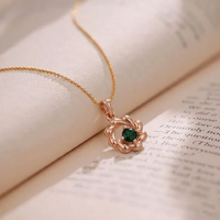 Urthn Gold Plated Assorted Colors Stylish Chain Pendant For Women & Girls (Pack of 12)