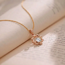Urthn Gold Plated Assorted Colors Stylish Chain Pendant For Women & Girls (Pack of 12)