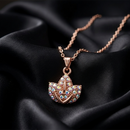 Urthn Rose Gold Plated Chain Pendant For Women/ Girls(Pack of 12)