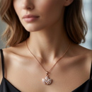 Urthn Rose Gold Plated Chain Pendant For Women/ Girls(Pack of 12)