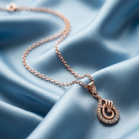 Urthn Rose Gold Plated Chain Pendant For Women/ Girls(Pack of 12)