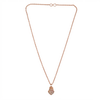 Urthn Rose Gold Plated Heart Shape Chain Pendant For Women/ Girls(Pack of 12)