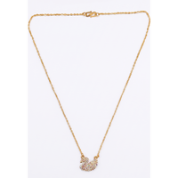 Urthn Rainbow Austrian Stone Swan Chain Pendant For Women/ Girls (Pack of 12)