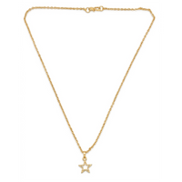 Urthn Gold Plated Modern Star Shape Chain Pendant for Women/ Girls (Pack of 12)