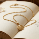 Urthn Gold Plated World Map Chain Pendant for Women & Girls (Pack of 8)