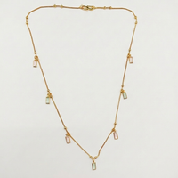 Urthn Elegant Gold Plated Stylish Necklace with Delicate Chain(Pack of 3)
