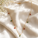 Urthn Designer Style Gold Chain Necklace with Drops Accents(Pack of 3)