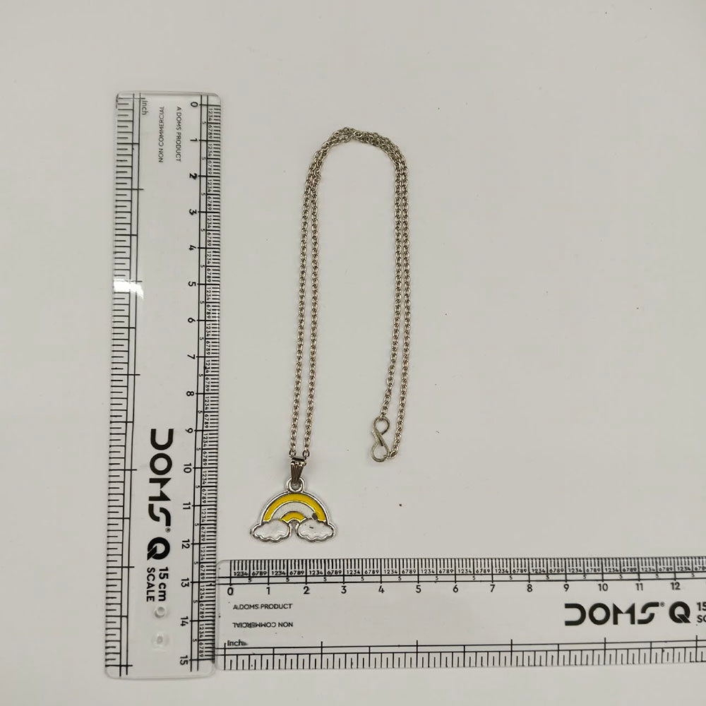 Urthn Cute Rainbow Charm Pendant Necklace for Women Trendy Daily Wear Accessory(Pack of 12)