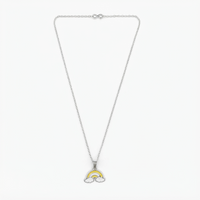 Urthn Cute Rainbow Charm Pendant Necklace for Women Trendy Daily Wear Accessory(Pack of 12)