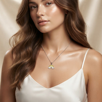 Urthn Cute Rainbow Charm Pendant Necklace for Women Trendy Daily Wear Accessory