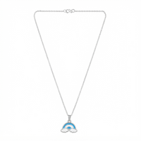 Urthn Cute Rainbow Charm Pendant Necklace for Women Trendy Daily Wear Accessory(Pack of 12)